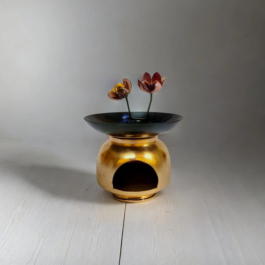 Ramaya Tatva Pure Source India Oil Burner, Oil Diffuser, Made by Solid Brass.