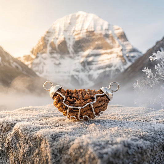 1 Mukhi Rudraksha Half Moon (Silver cap)