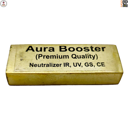 Vastu Brass Aura Booster – Close Up Showing Brass Finish & Sacred Design
