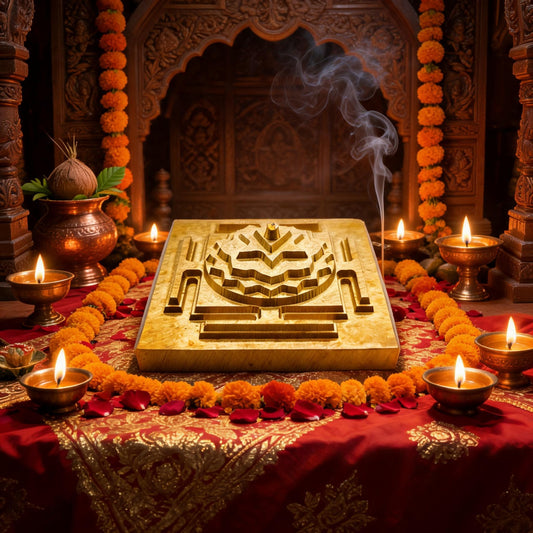 Baglamukhi Yantra Gold Plated CNC