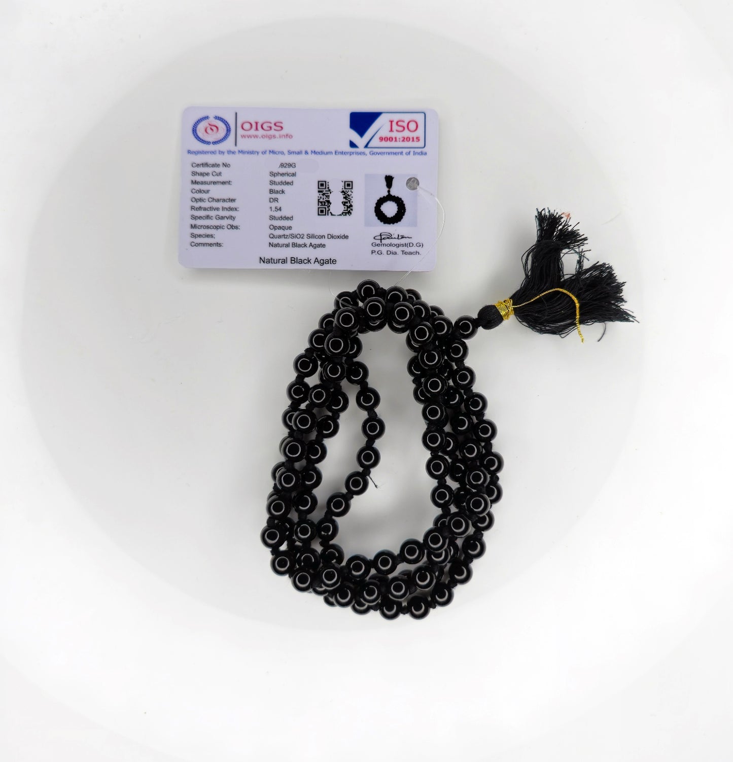 Natural Agate Hakik Mala 108+1 Beads – Ramaya Tatva