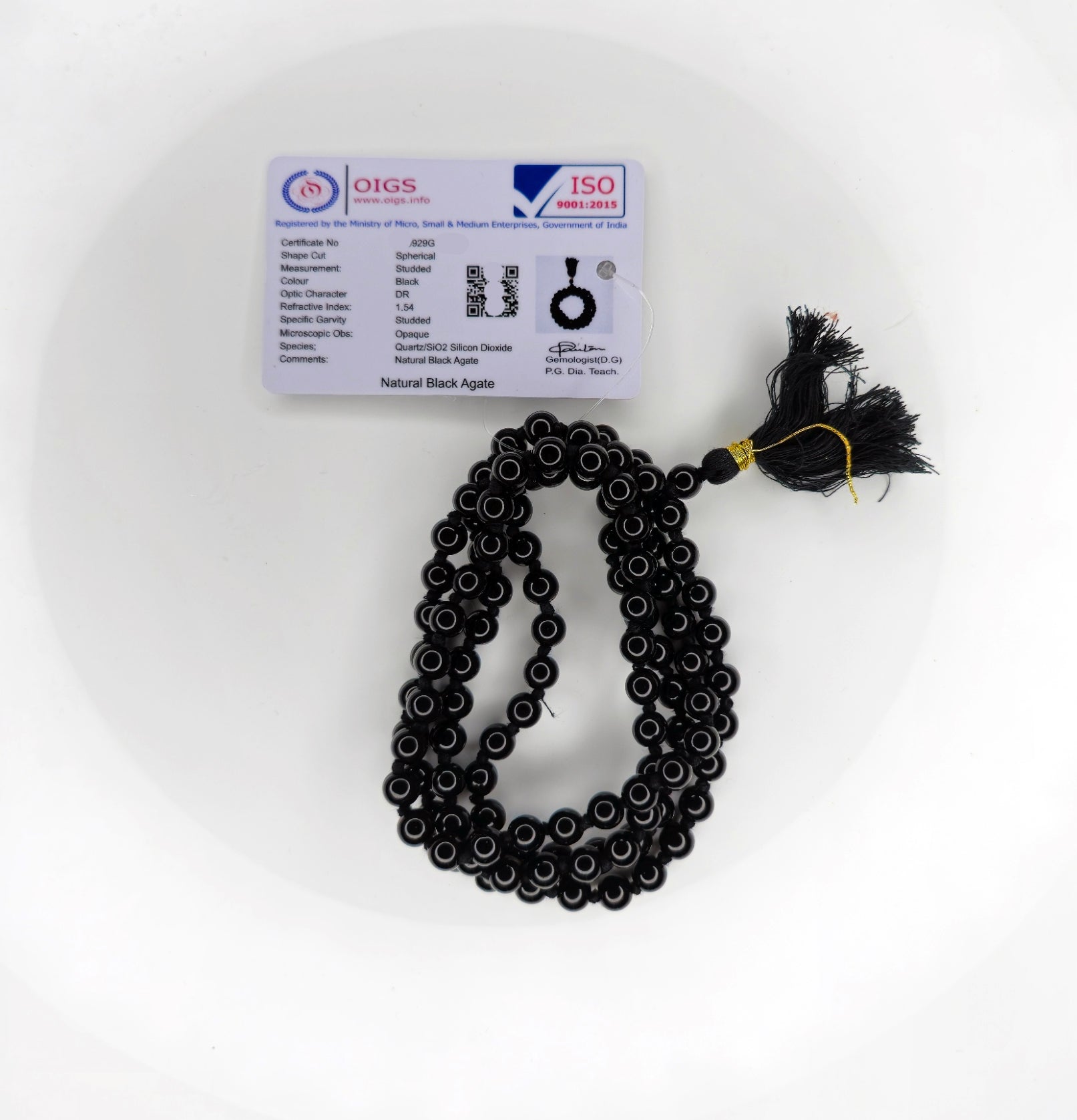 Natural Agate Hakik Mala 108+1 Beads – Ramaya Tatva
