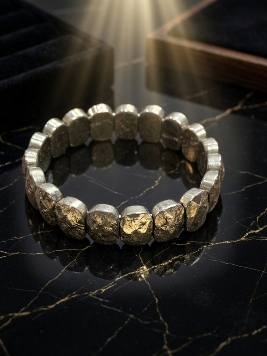 Pyrite Bracelet – Wealth Attraction, Confidence & Success Energy Bracelet