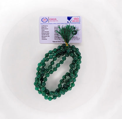 Hakik Mala Natural Agate Stone Beads Close Up – Ramaya Tatva