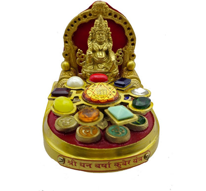 Kuber Chowki Yantra Close-Up – Sacred Kuber Yantra Engraved Chowki for Dhan Prapti | Ramaya Tatva
