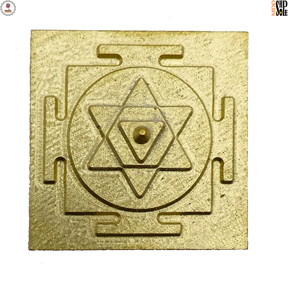 Gold Plated Kuber Yantra – Close Up Engraving Detail
