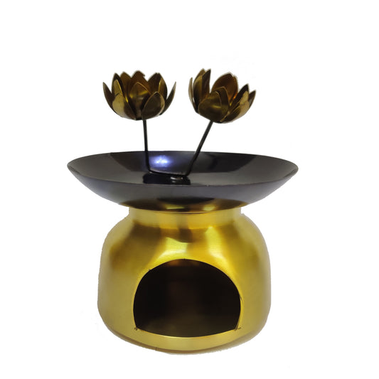 Ramaya Tatva Pure Source India Oil Burner, Oil Diffuser, Made by Solid Metal