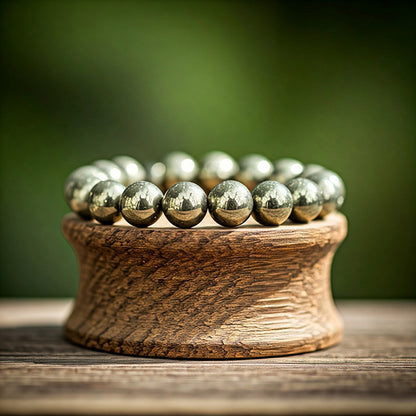 Natural Pyrite Bracelet for Success and Positive Energy