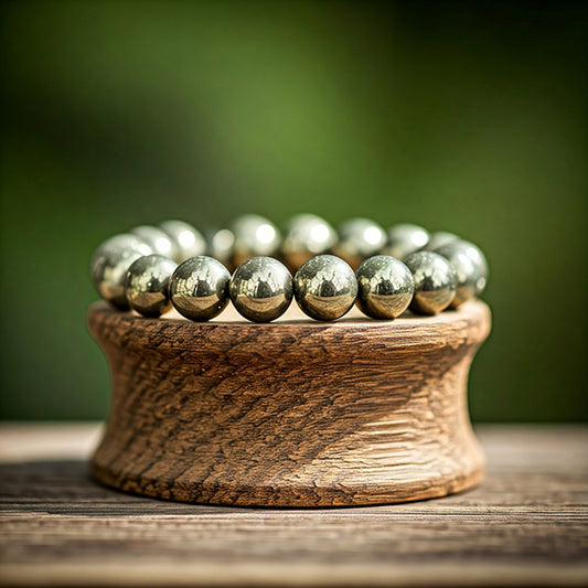 Natural Pyrite Bracelet for Success and Positive Energy