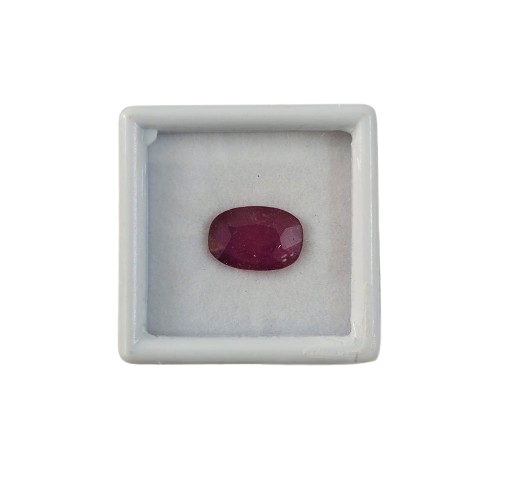 Ruby Manik Close-Up – 8.57 Carat Natural Ruby Gemstone Deep Red Colour with Certificate | Ramaya Tatva
