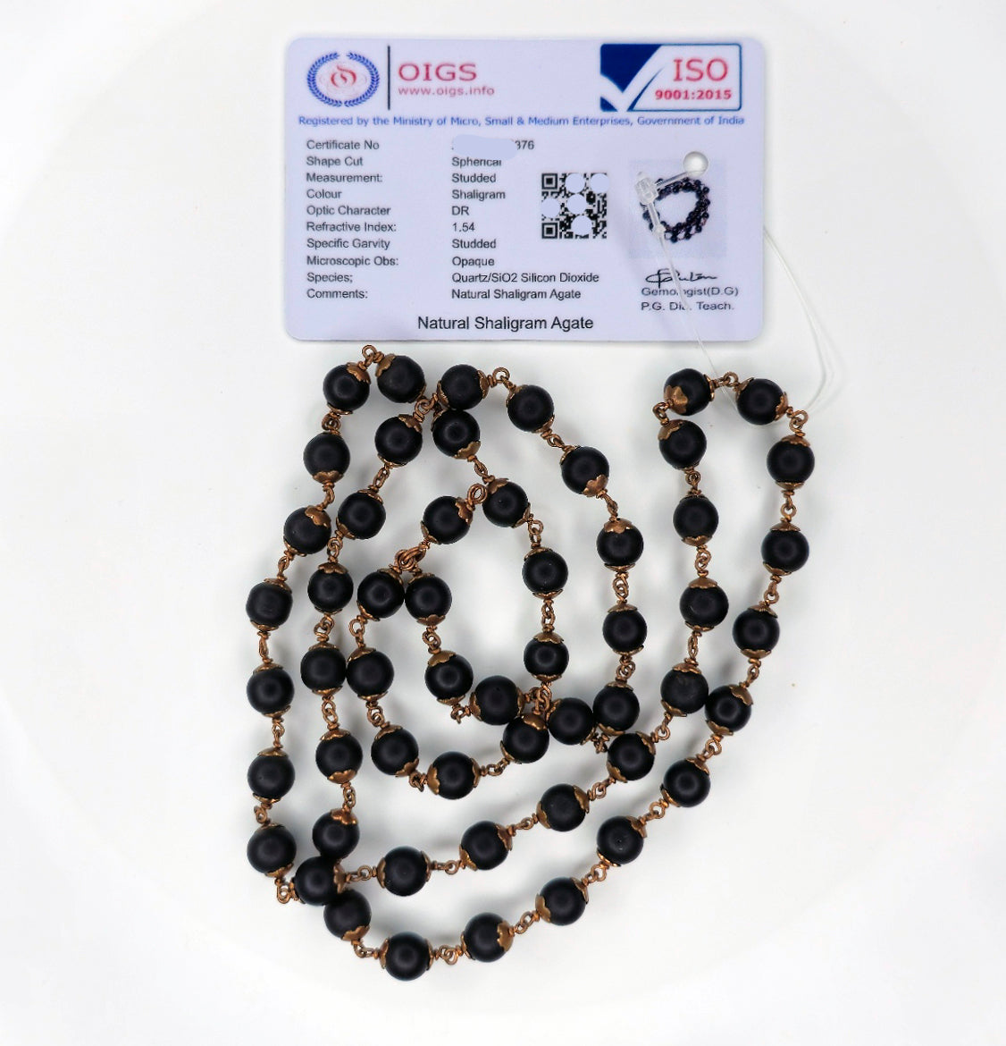 Shaligram Stone Mala Full View – Ramaya Tatva