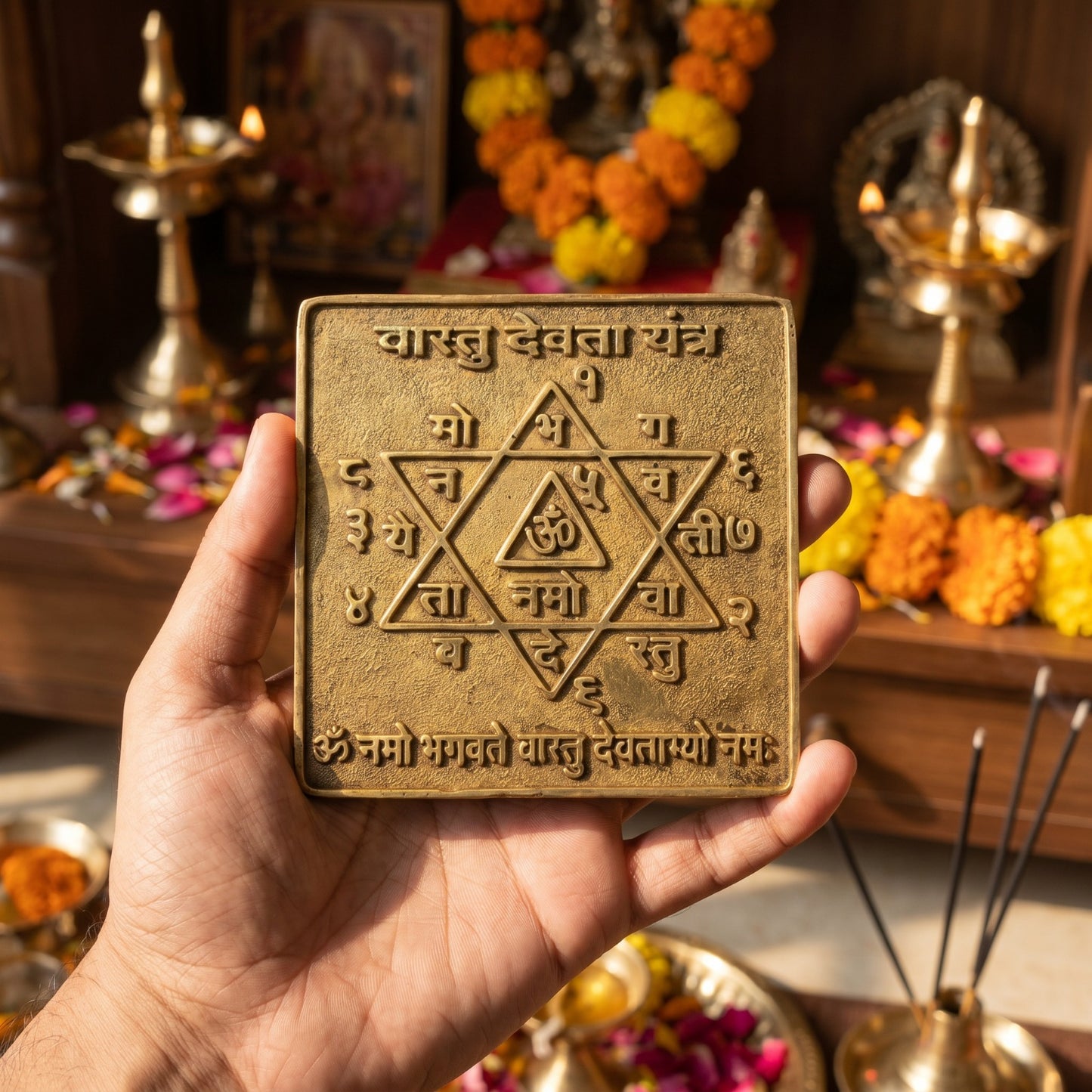 Panchdhatu Sidh Yantra – Five Metal Sacred Yantra for Home Office and Shop | Ramaya Tatva
