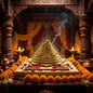 Mahamrityunjaya Yantra Big Brass Front View – Ramaya Tatva