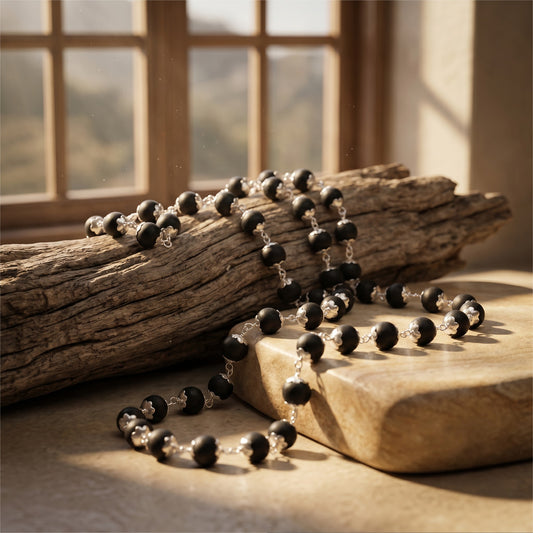Karungali Mala – Natural Ebony Wood Beads Mala for Inner Protection & Spiritual Strength
