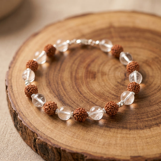 5 mukhi Rudraksha and Sphatik bracelet