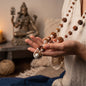 1 Mukhi to 14 Mukhi Rudraksha Siddha Mala Nepal Beads Silver Cap – Full Mala Front View
