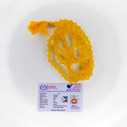 Hakik Mala 108 Beads Side View – Ramaya Tatva
