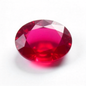 Natural certified Ruby (Manik) gemstone deep red Sun stone

Close up natural ruby oval cut lab certified gemstone

Certified Manik stone with authenticity report

Premium red ruby gemstone for astrology Surya