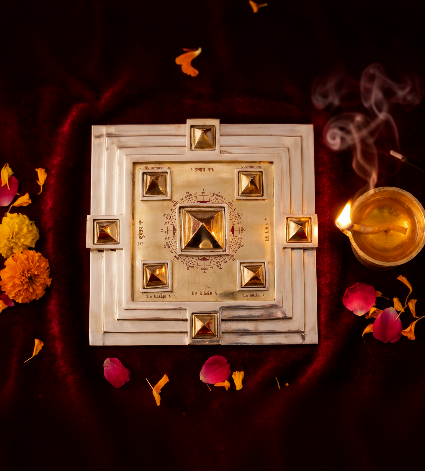 Vastu Purush Pyramid Yantra – Sacred Geometry Vastu Correction Tool | Ramaya Tatva
